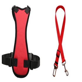 Car Seat Belts For Dogs (Option: Red-L)